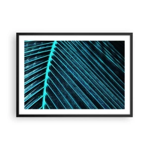Poster in black frame - Texture of Green - 70x50 cm