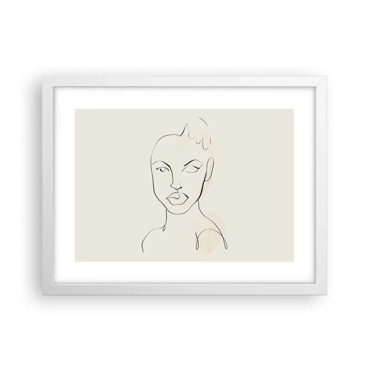 Poster in white frmae - Outline of Sensuality - 40x30 cm