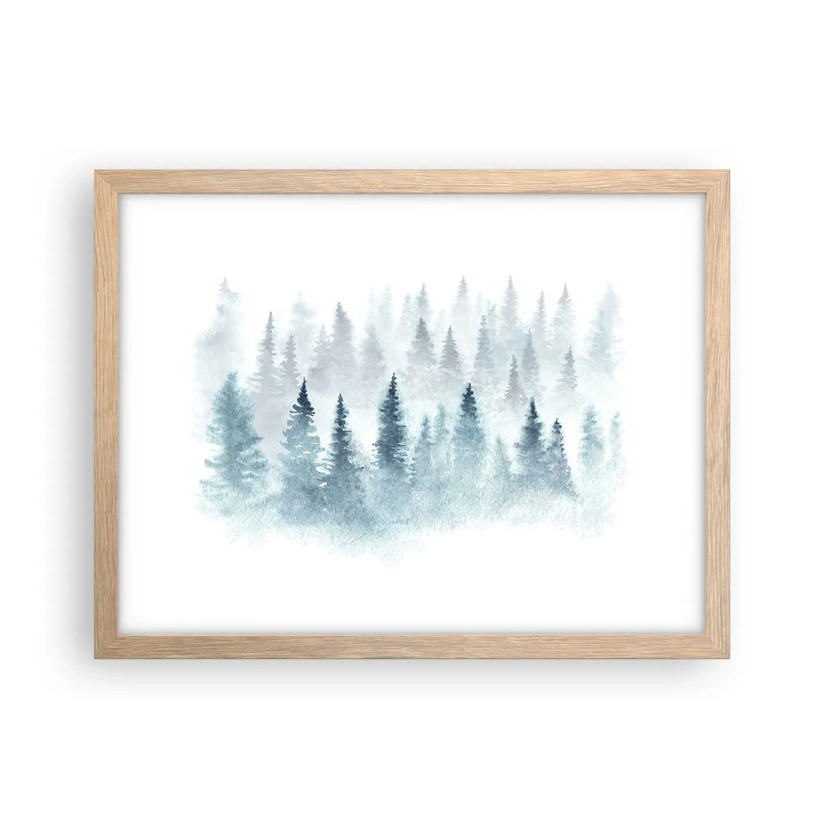 Poster in light oak frame - Wrapped up in a Fog - 40x30 cm