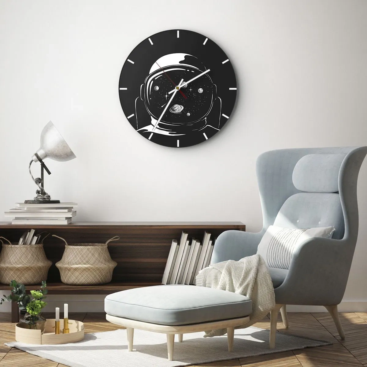 Wall clock - Clock on glass - Quite a View - 40x40 cm
