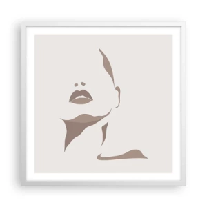 Poster in white frmae - Created with Light and Shadow - 60x60 cm