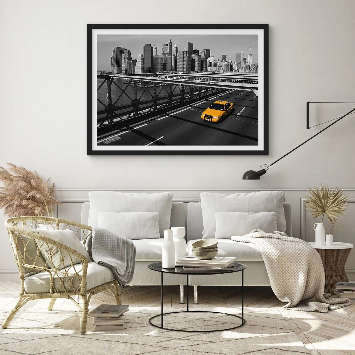 Poster in black frame - Colour of a Big City - 100x70 cm