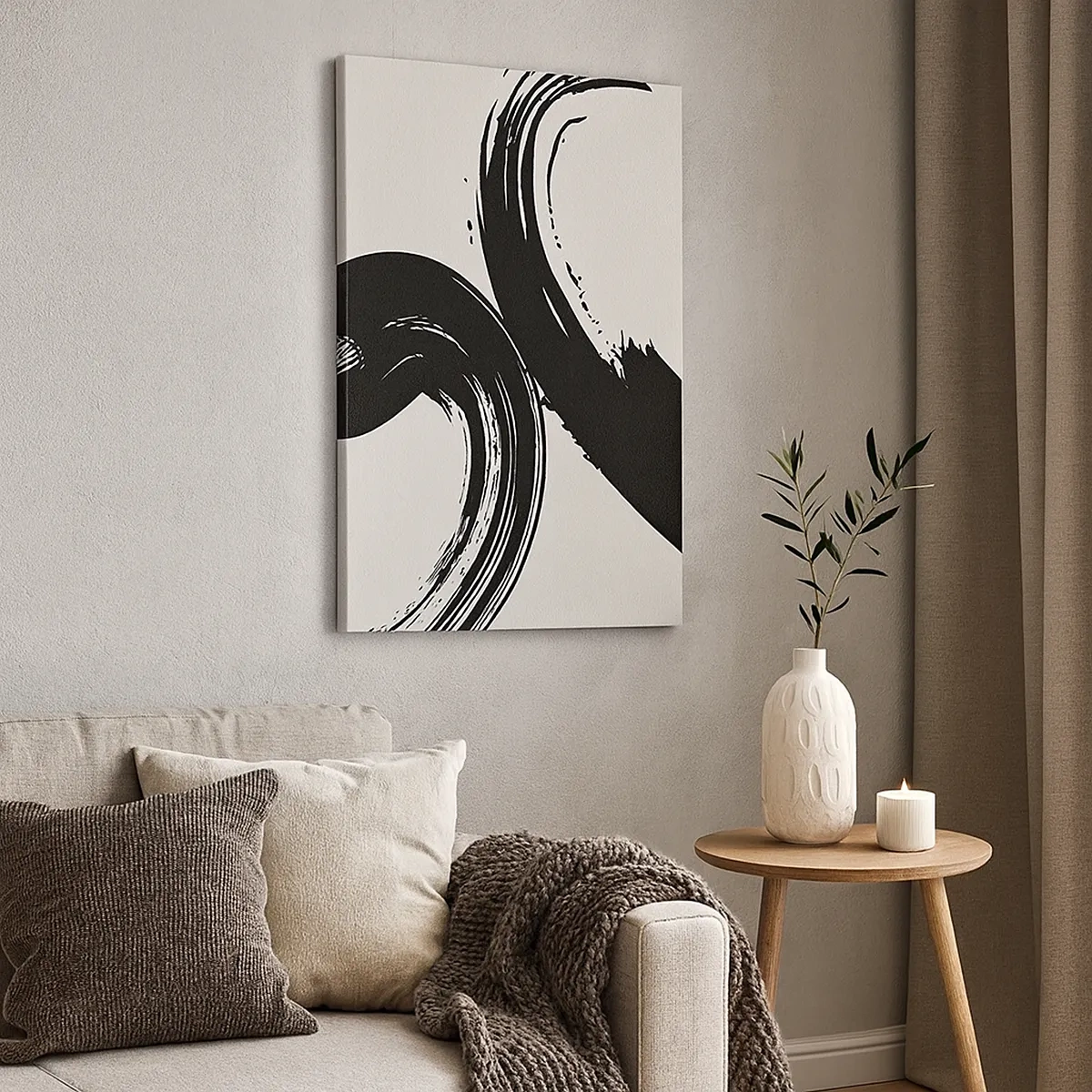 Canvas picture - With Big Circural Strokes - 50x70 cm