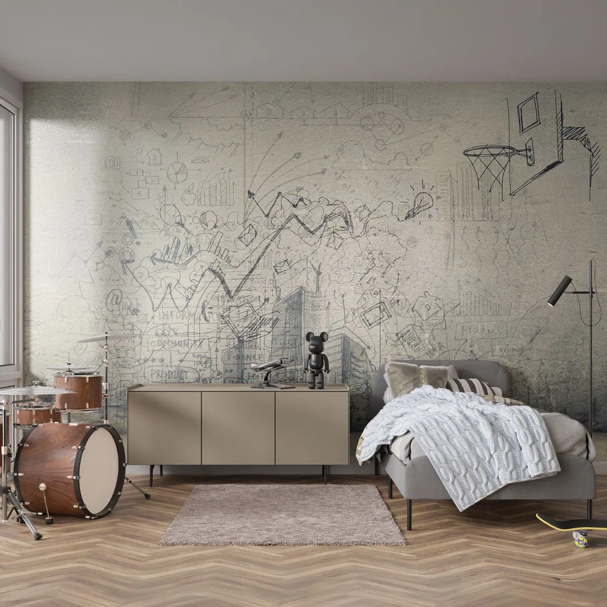 Photo Wallpaper Standard Eco - My Wonderful City Life - Graffiti, Piece, Graphics - 400x280 cm