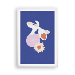 Poster in white frmae - Composition of Flowers and Buds - 61x91 cm