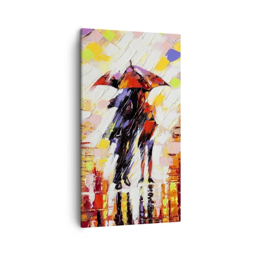 Canvas picture - Together through Night and Rain - 45x80 cm
