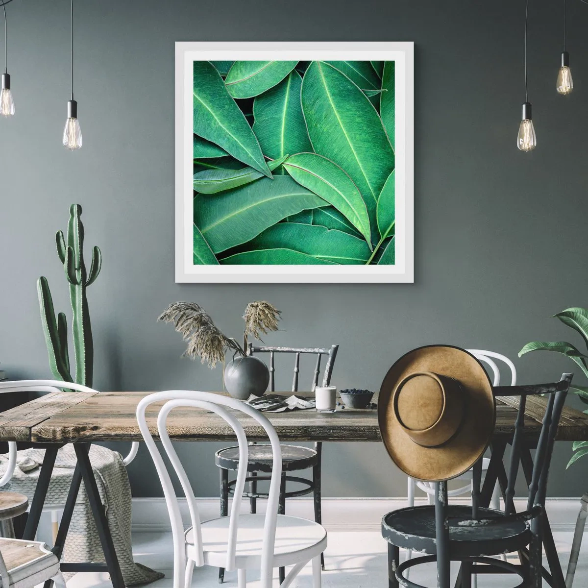 Poster in white frmae - Juicy and Fresh - 60x60 cm