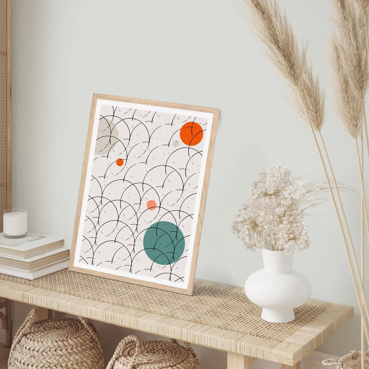 Poster in light oak frame - In the Spirit of Pop-art - 50x70 cm