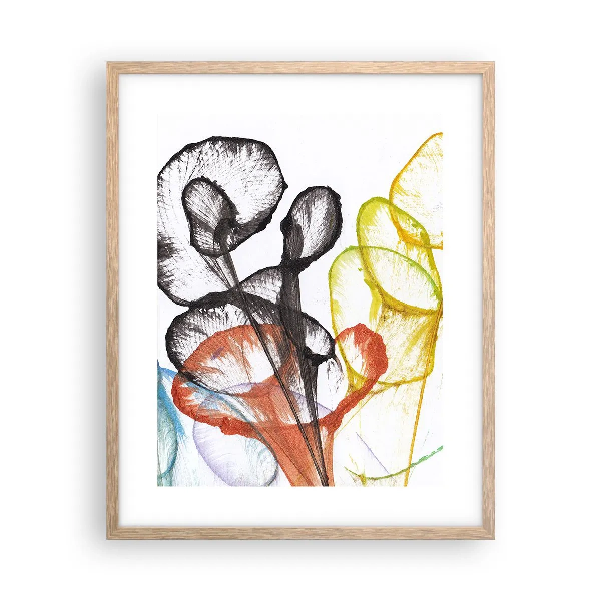 Poster in light oak frame - Flowers with a Soul - 40x50 cm