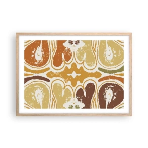 Poster in light oak frame - Sentimental Abstract - 70x50 cm