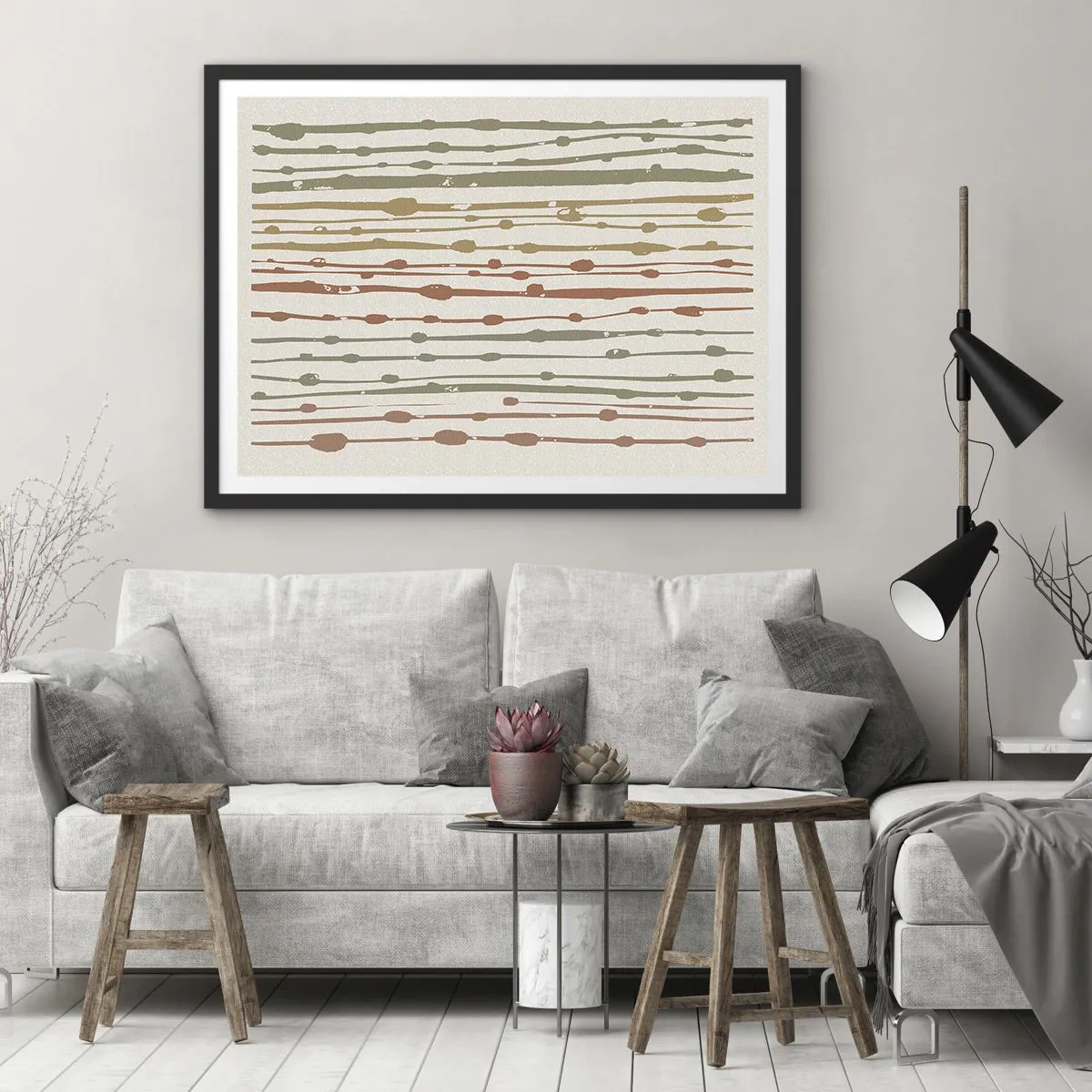 Poster in black frame - Musical Colour Notation - 40x30 cm