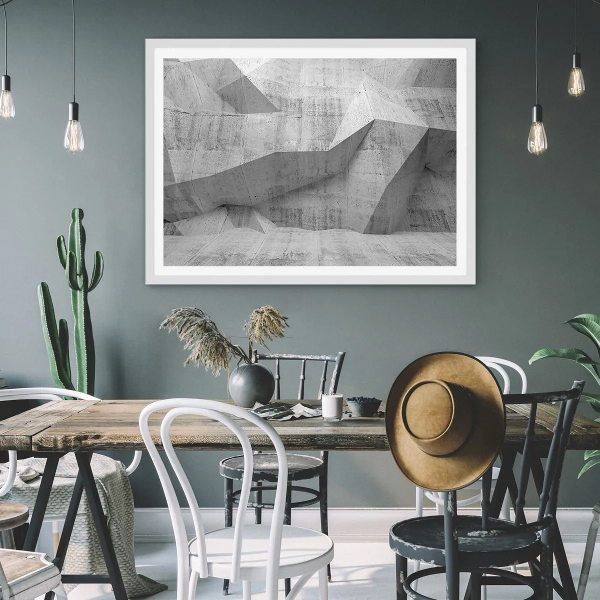 Poster in white frmae - Real Challenge - 70x50 cm