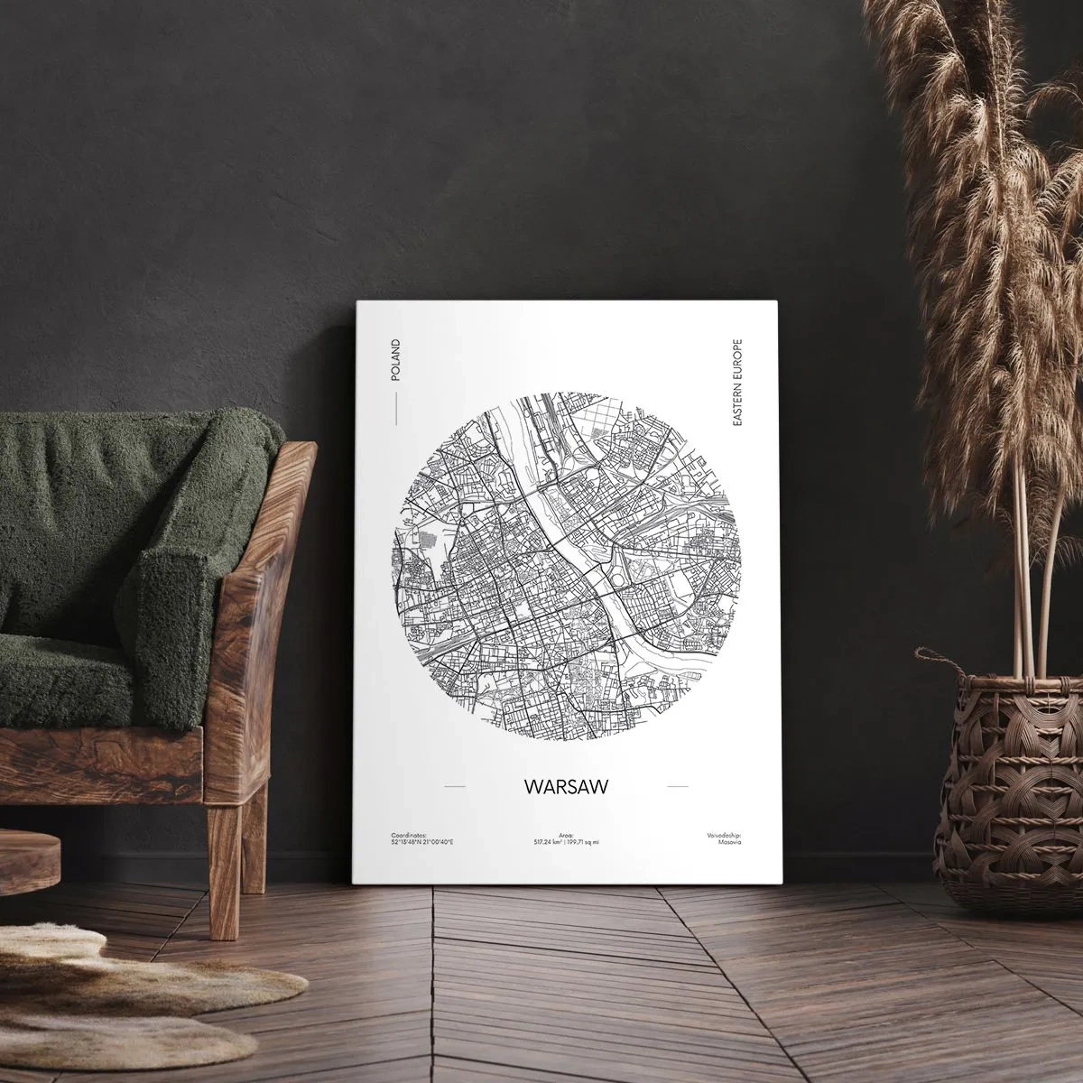 Canvas picture - Anatomy of Warsaw - 45x80 cm