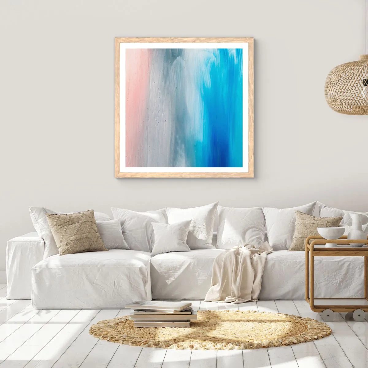 Poster in light oak frame - Elements: Air - 30x30 cm