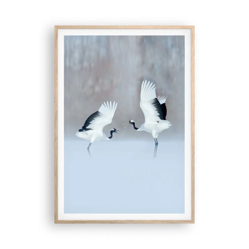 Poster in light oak frame - Dance in the Fog - 70x100 cm