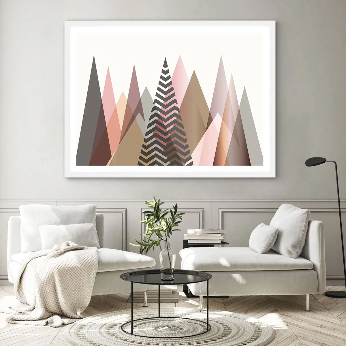 Poster in white frmae - View of the Piramide - 70x50 cm