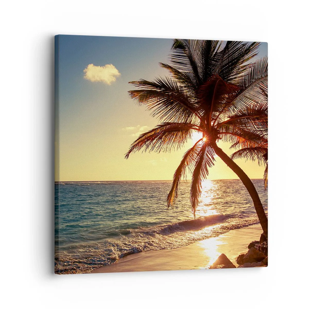Canvas picture - Summer Under Palms - 30x30 cm