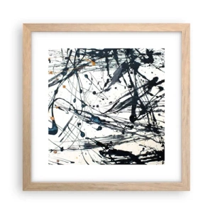 Poster in light oak frame - Expressionist Abstract - 30x30 cm
