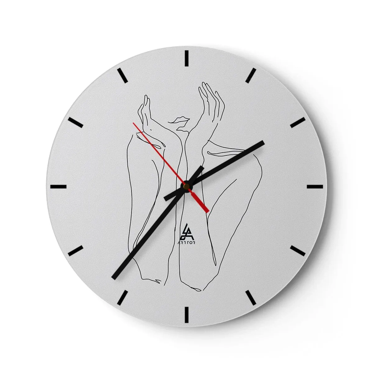Wall clock - Clock on glass - What Girls Are Dreaming of - 30x30 cm