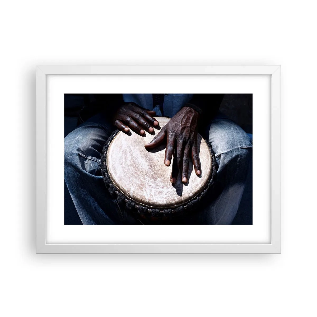 Poster in white frmae - Live at Your Own Rhythm - 40x30 cm