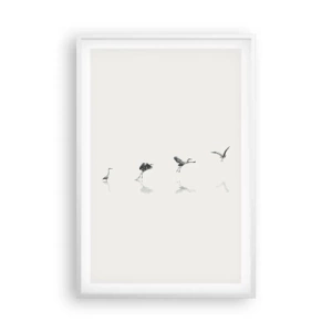 Poster in white frmae - Four Simple Steps - 61x91 cm