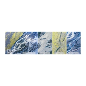 Photo Wallpaper Sample Premium Canvas - Cave Paintings of Nature - Abstraction, Piece, Glacier - 100x30 cm
