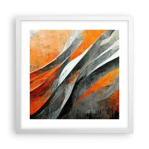 Poster in white frmae - Heat and Coolness - 40x40 cm