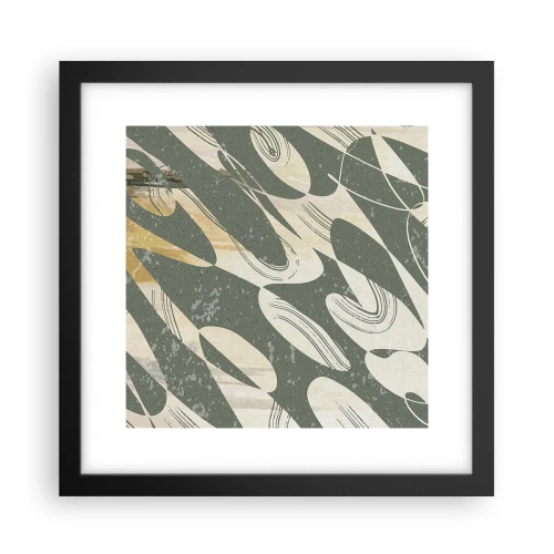 Poster in black frame - Rhytmic Abstract - 30x30 cm