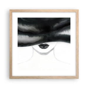 Poster in light oak frame - Sensual Secret - 40x40 cm