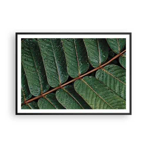 Poster in black frame - In Green Rhythm - 100x70 cm