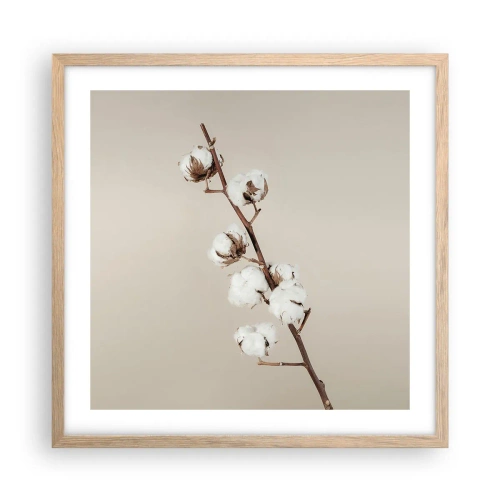 Poster in light oak frame - At the Heart of Softness - 50x50 cm
