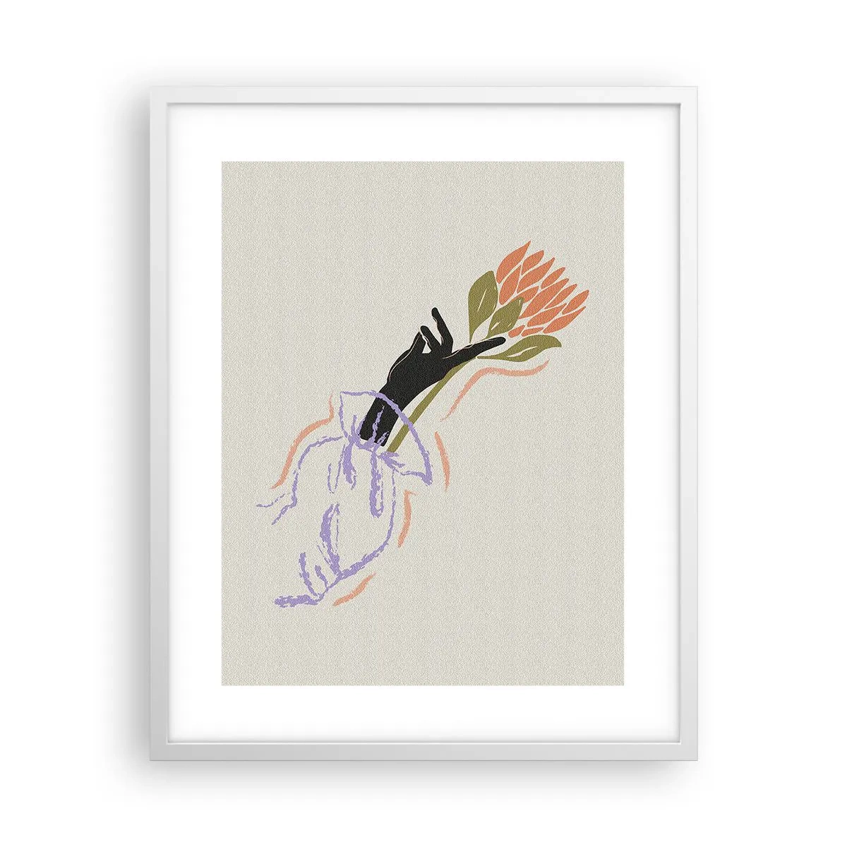 Poster in white frmae - Sister Touch - 40x50 cm
