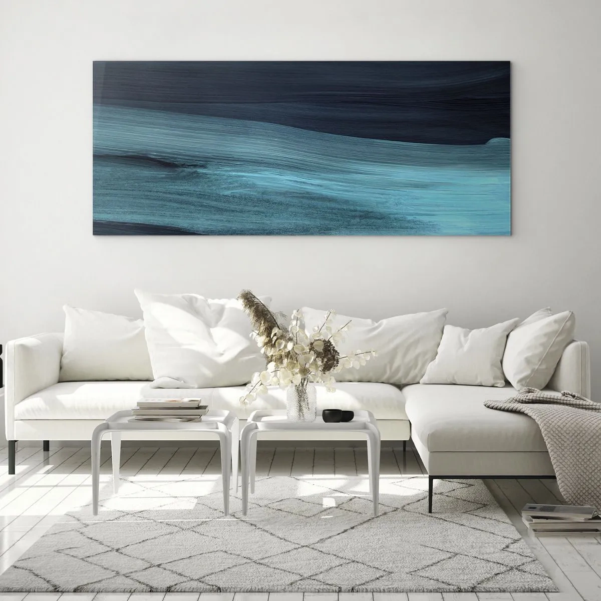 Glass picture - Swim with the Flow - 160x50 cm