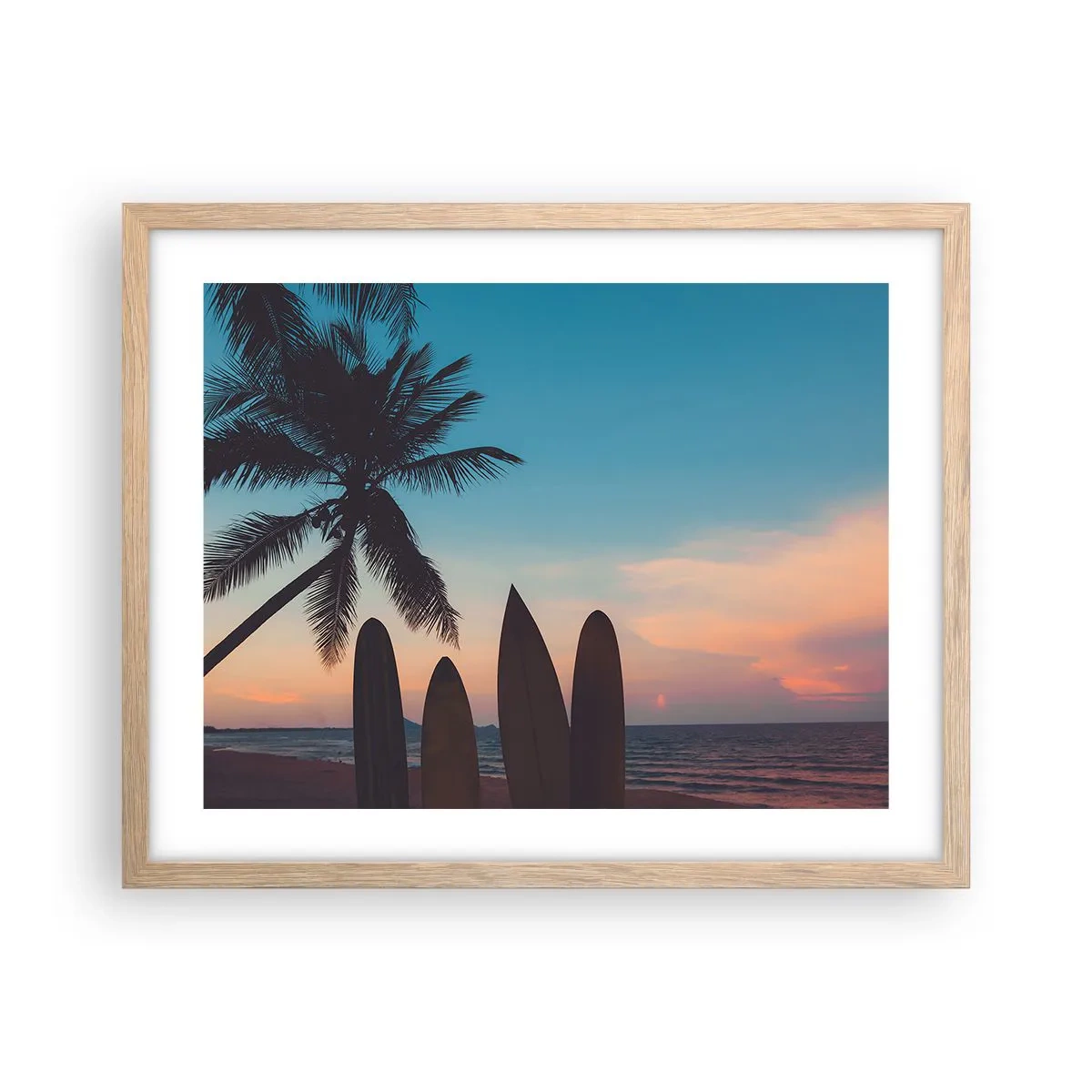 Poster in light oak frame - Tomorrow Will Be Fun Too - 50x40 cm