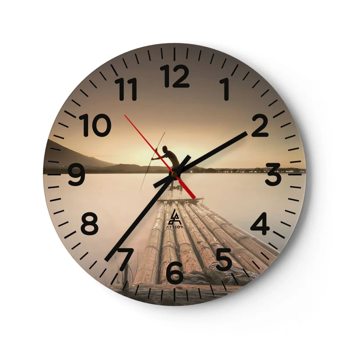 Wall clock - Clock on glass - Before Rest - 30x30 cm