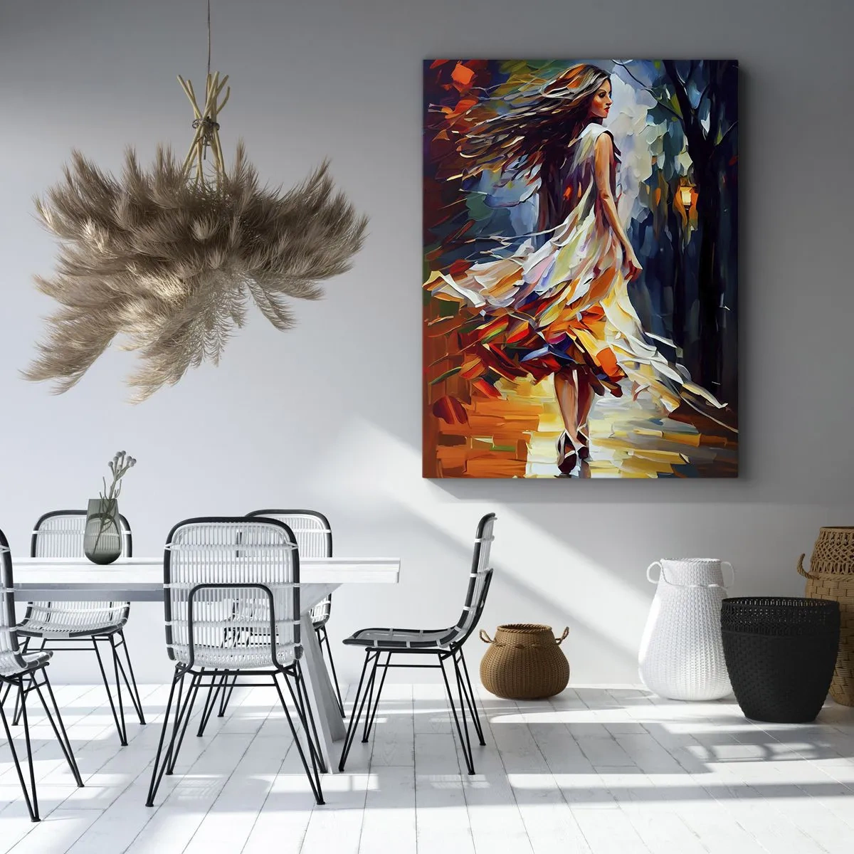 Canvas picture - Autumn Girl - 55x100 cm