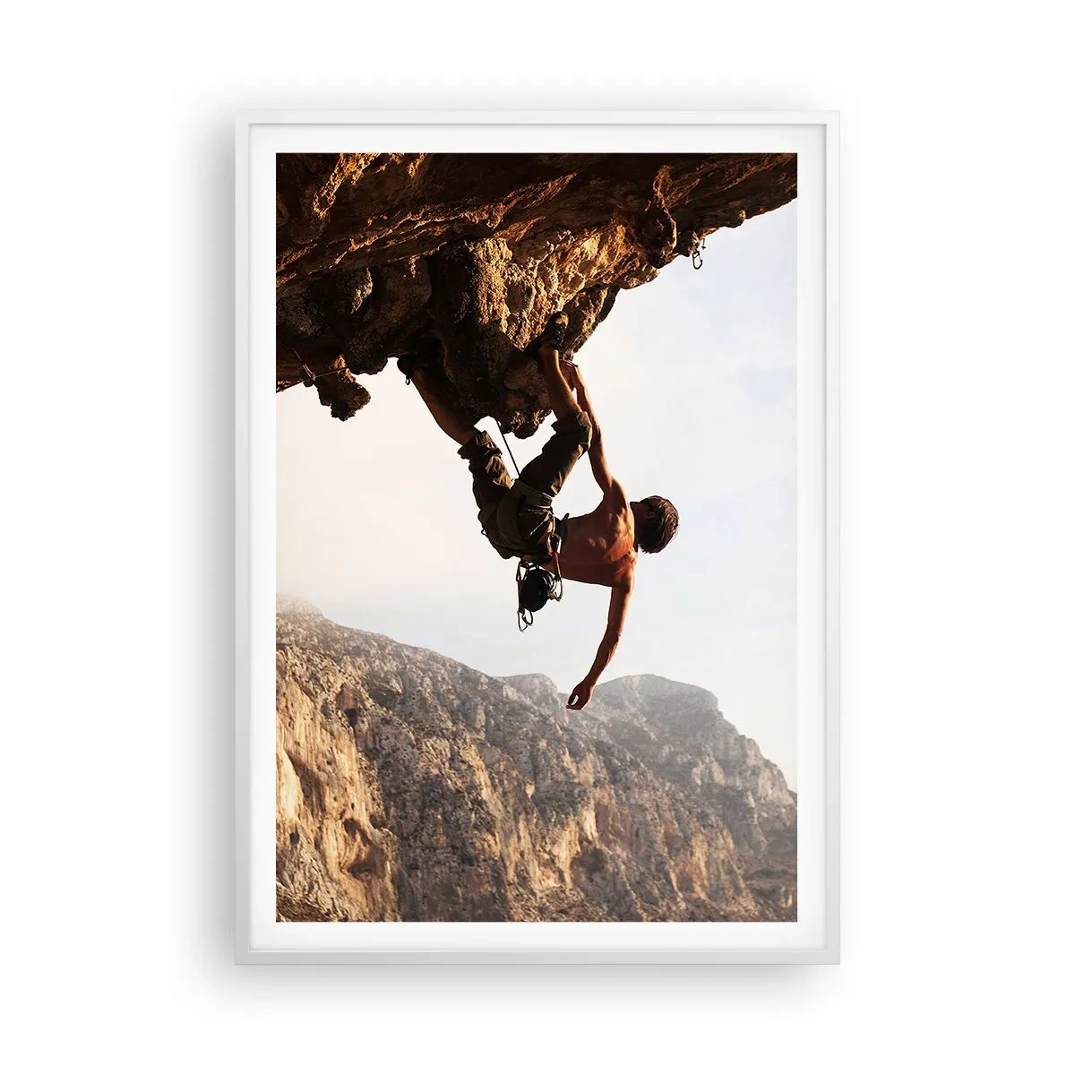 Poster in white frmae - The Whole World on a Sharp Cliff - 70x100 cm