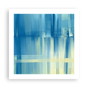 Poster - Composition In Turquoise - 50x50 cm