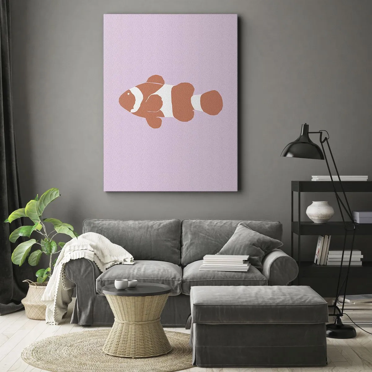 Canvas picture - Coral Suits Her from Head to Tail - 55x100 cm