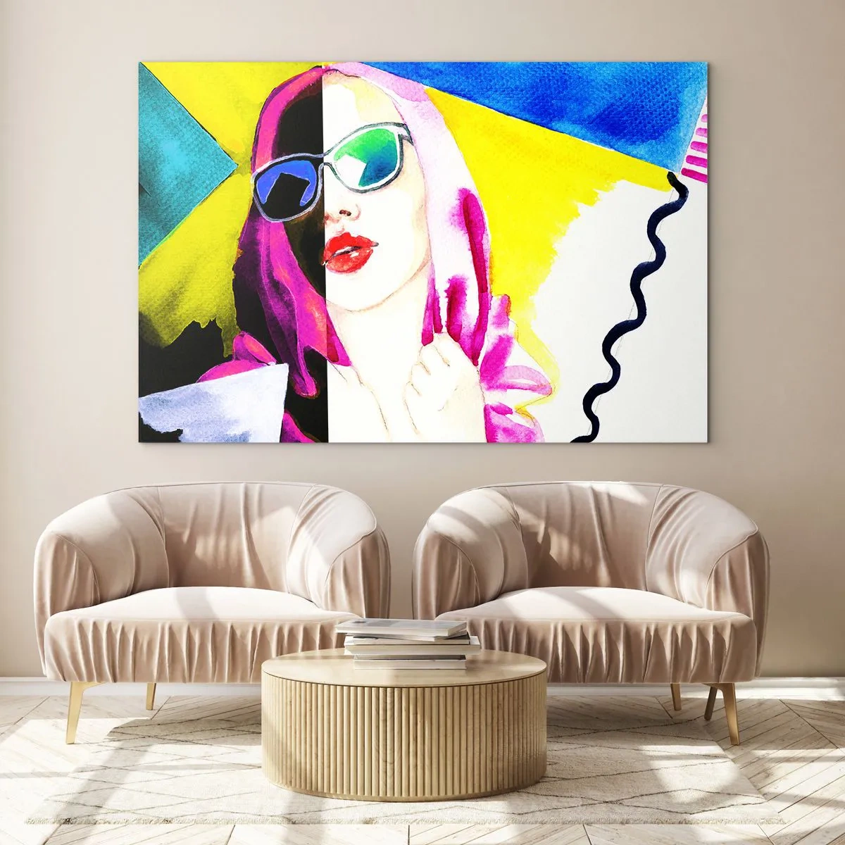 Glass picture - I Am not White I Am not Black - 120x80 cm
