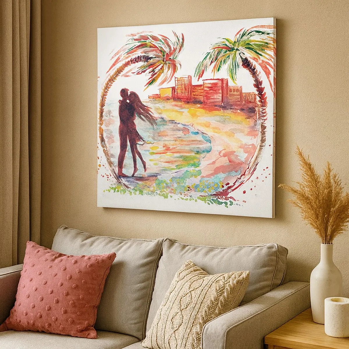 Canvas picture - Romantic Holiday - 30x30 cm