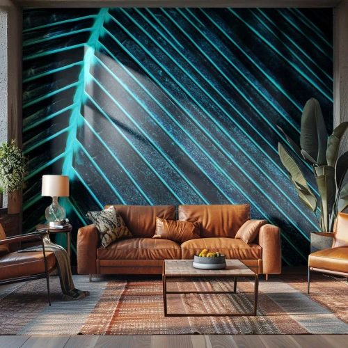 Self-Adhesive Photo Wallpaper Deluxe Sticker - Texture of Green - Leaf, Macro, Tropical - 500x350 cm