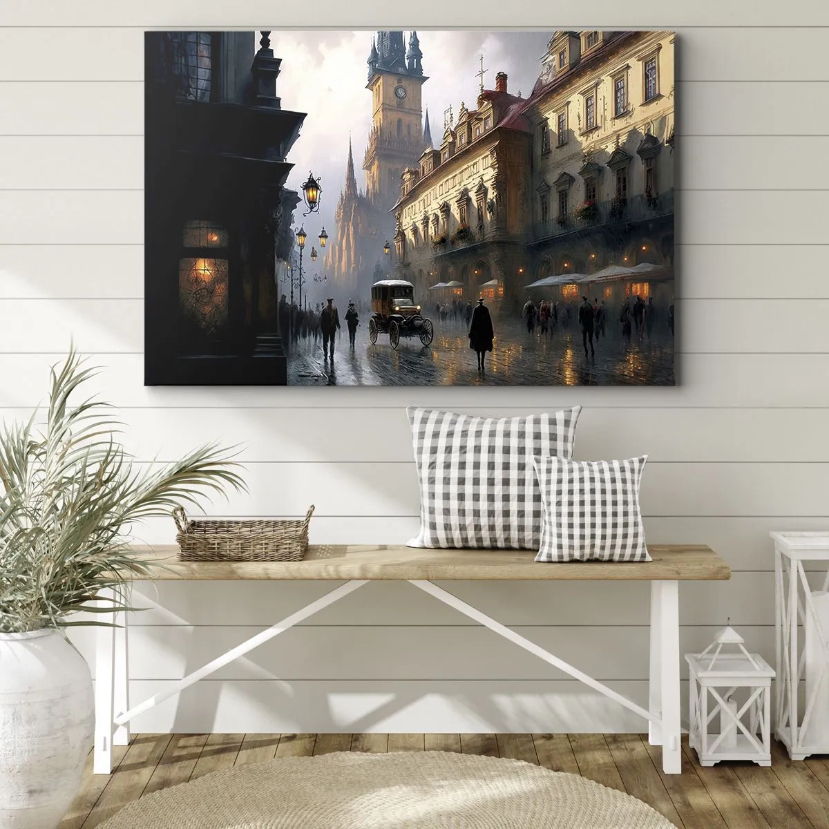 Canvas picture - Charm of Evening in Prague - 100x70 cm