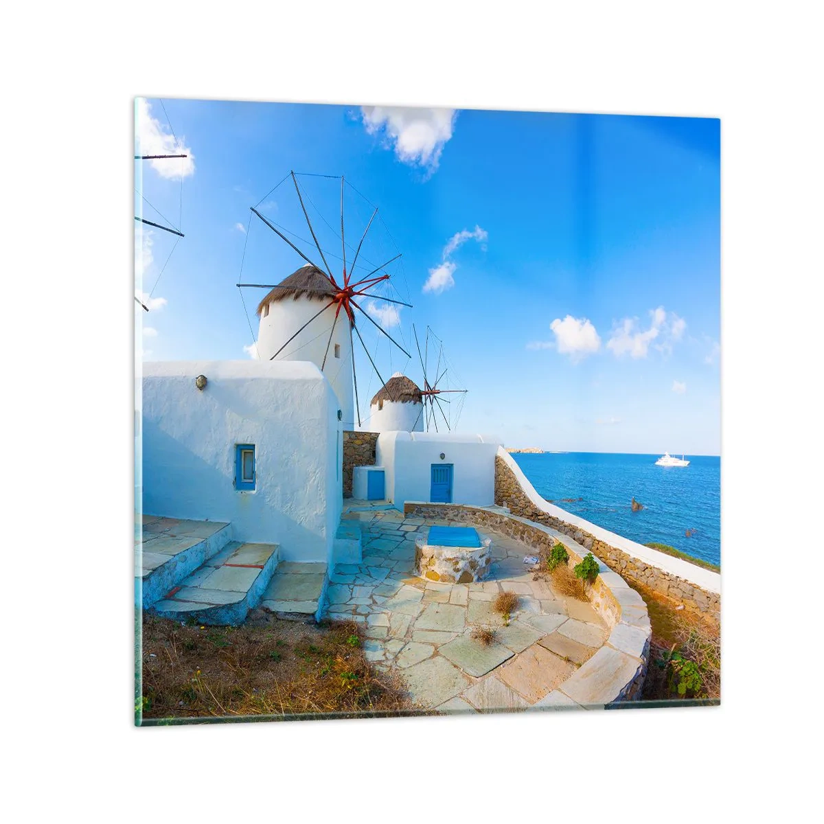 Glass picture - Blue Wind from the Sea - 50x50 cm