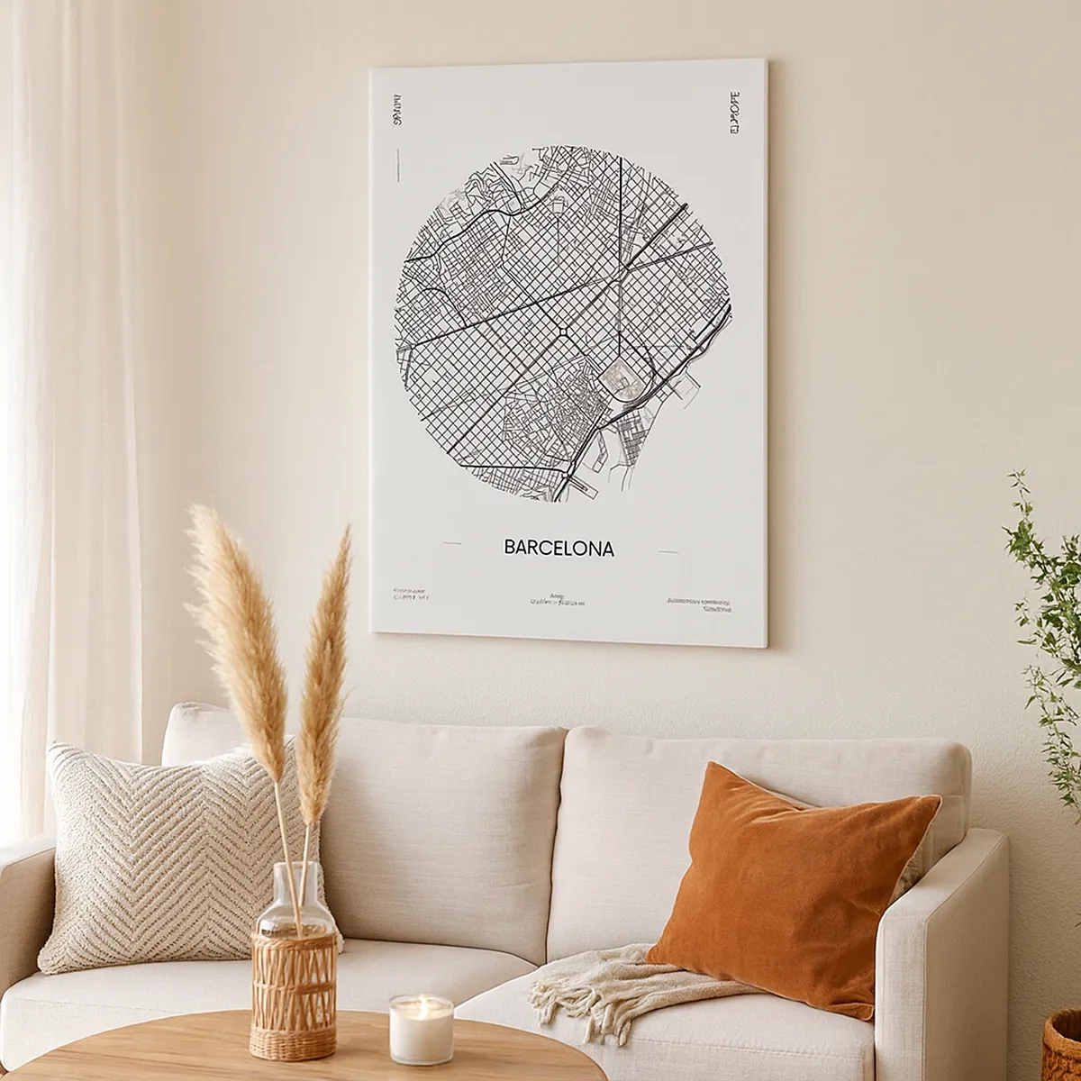 Canvas picture - Anatomy of Barcelona - 50x70 cm