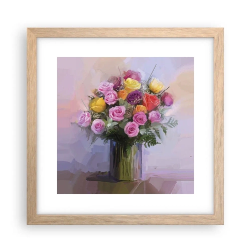 Poster in light oak frame - Retained Beauty - 30x30 cm