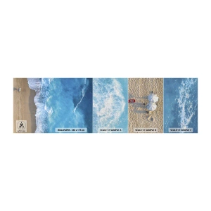 Photo Wallpaper Sample Premium Canvas - Power of the Blue - Landscape, Beach, Sea - 100x30 cm