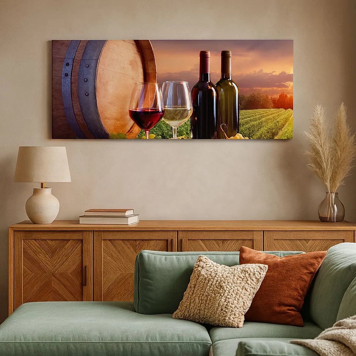 Canvas picture - Here Life Is Full of Flavour - 100x40 cm