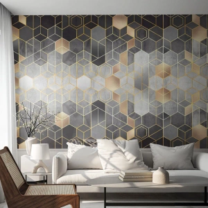 Photo Wallpaper Standard Eco - Diamond Composition - Abstraction, Piece, Graphics - 200x140 cm