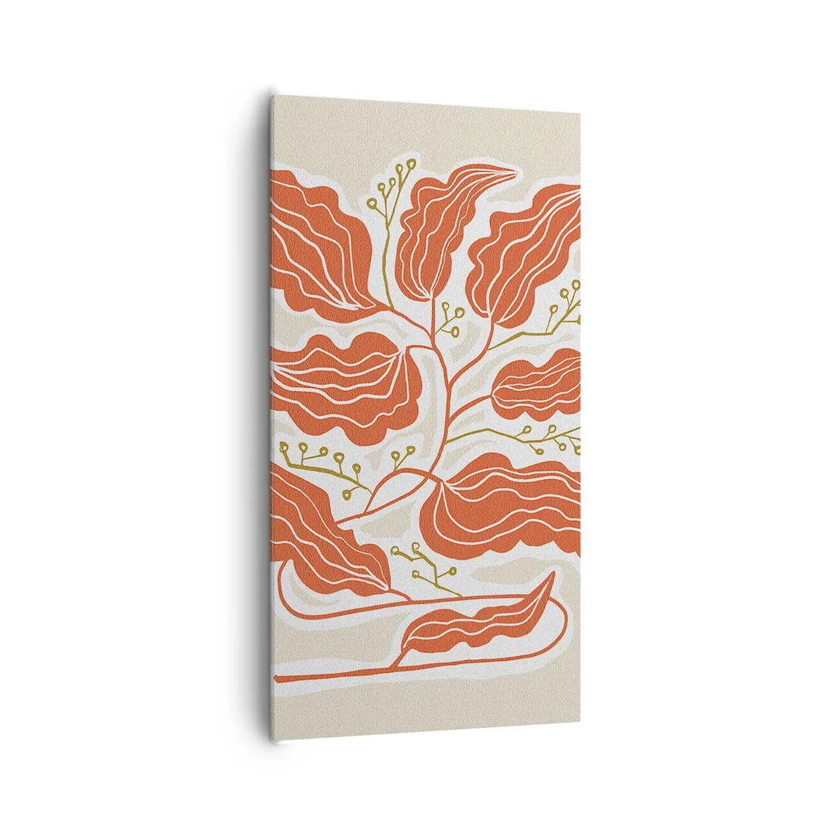 Canvas picture - Folk and Coral - 65x120 cm